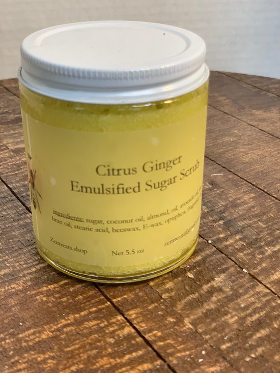 We have two wonderful sugar scrub formulations in multiple scents.  The fist one is an emulsified sugar scrub that scrubs yours skin but with lotion properties that will leave your skin moisturized.  Our second one is a soap sugar scrub equally wonderful.